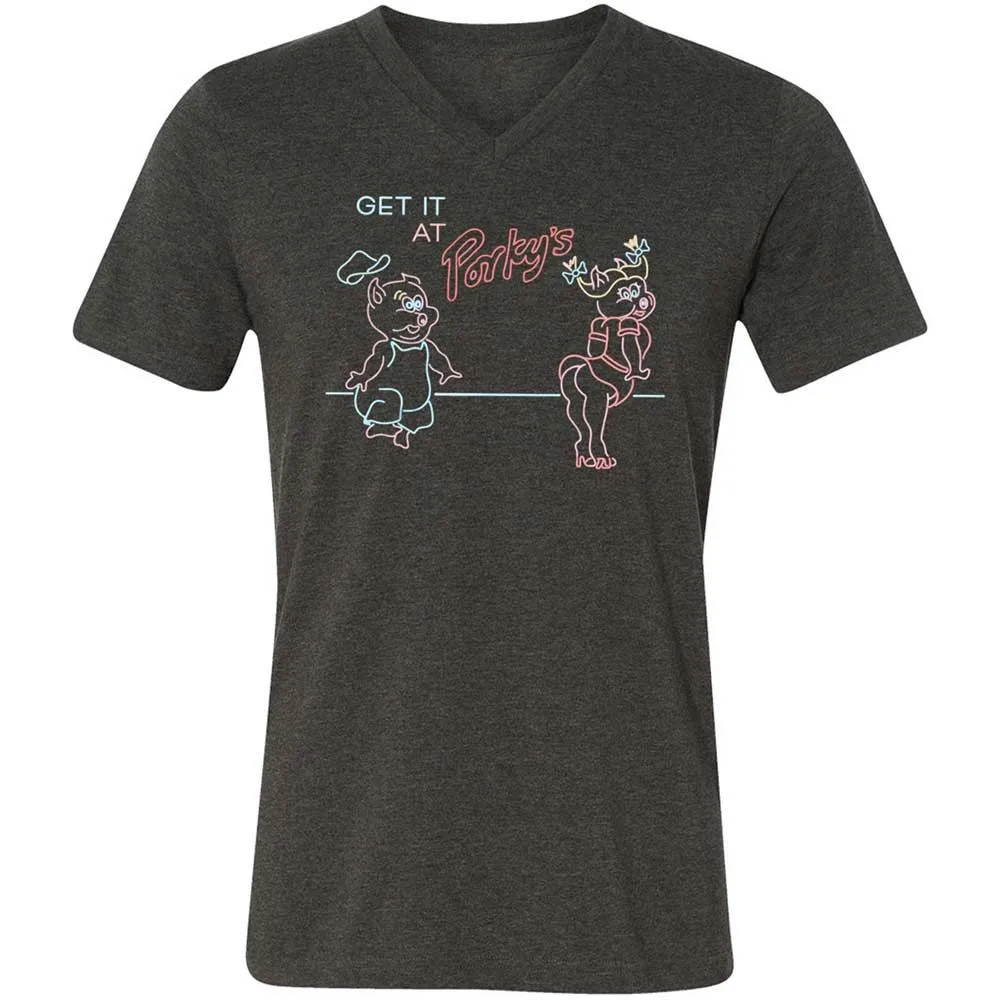 Unisex V-Neck T-Shirt - CNWSTWEY - Dark Grey Heather - 9