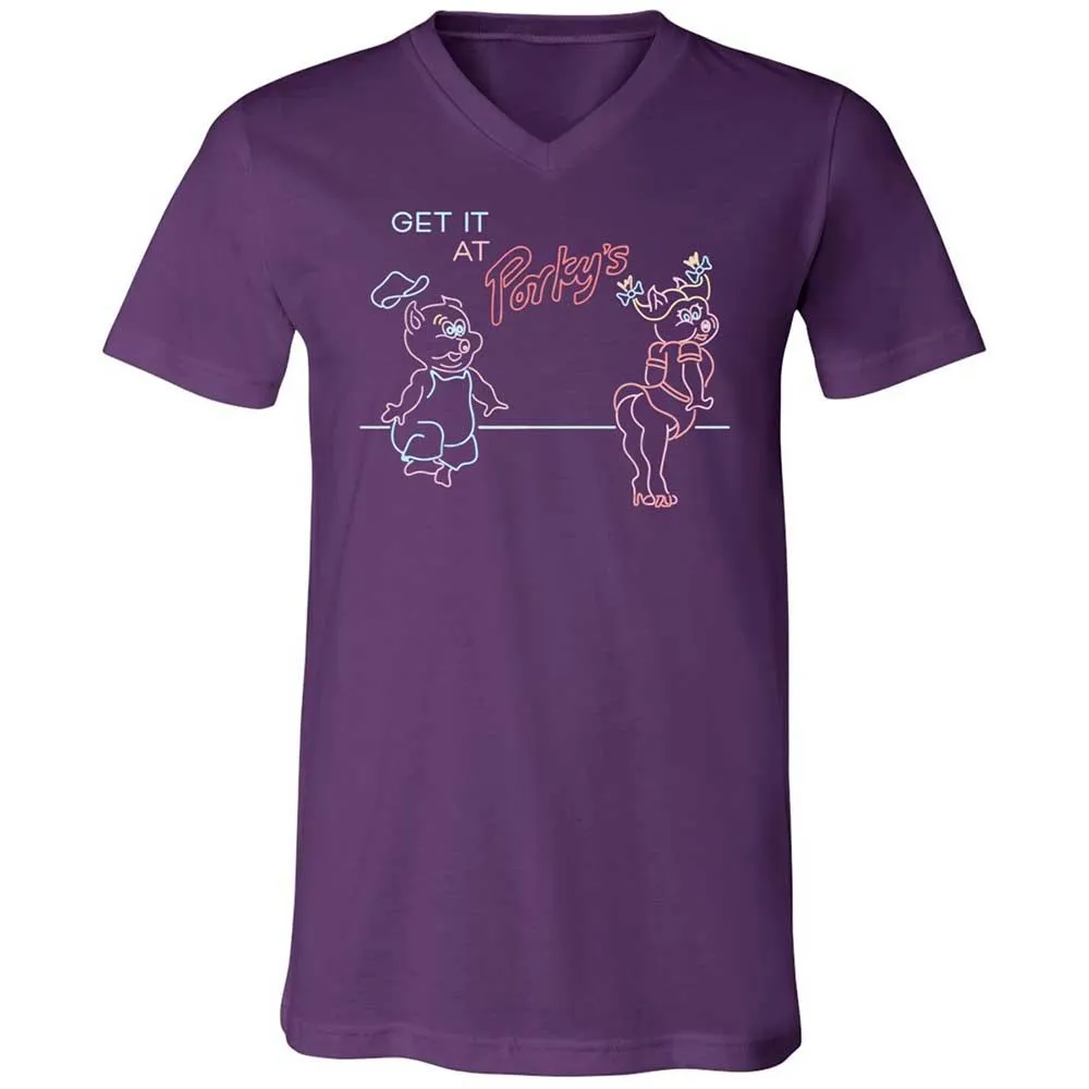 Unisex V-Neck T-Shirt - CNWSTWEY - Team Purple - 10