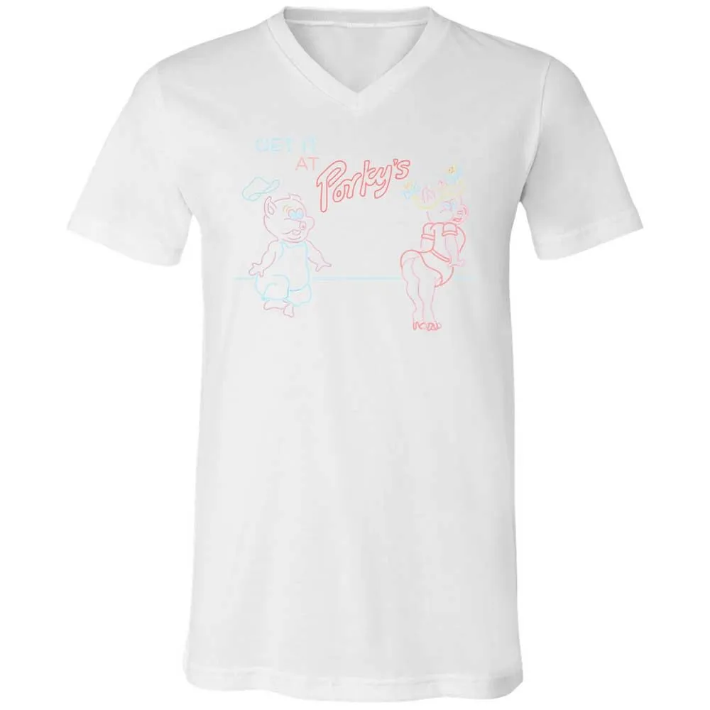 Unisex V-Neck T-Shirt - CNWSTWEY - White - 16