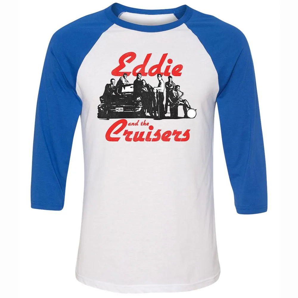 Unisex 3/4 Baseball Tee - WLQU6CRK - White/True Royal - 10