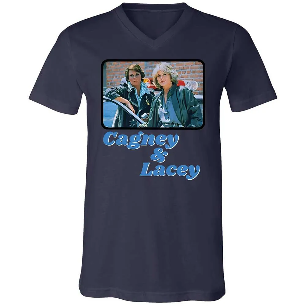 Unisex V-Neck T-Shirt - ESRNHEV8 - Navy - 2