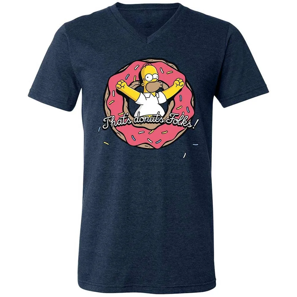 Unisex V-Neck T-Shirt - MPKF3T8D - Heather Navy - 13