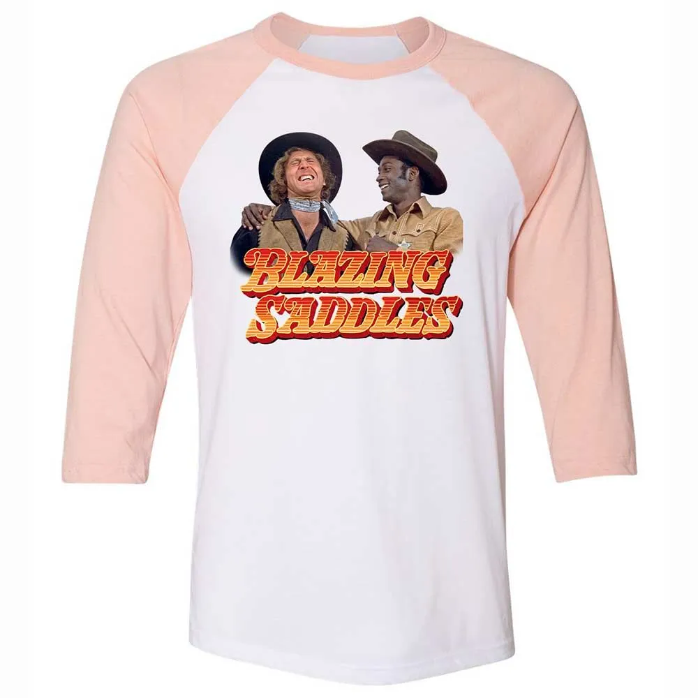 Unisex 3/4 Baseball Tee - X5F81FTU - White/Heather Peach - 5