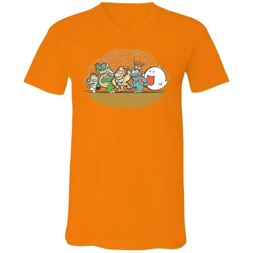 Unisex V-Neck T-Shirt - 4QJGUB1S - Orange - 7