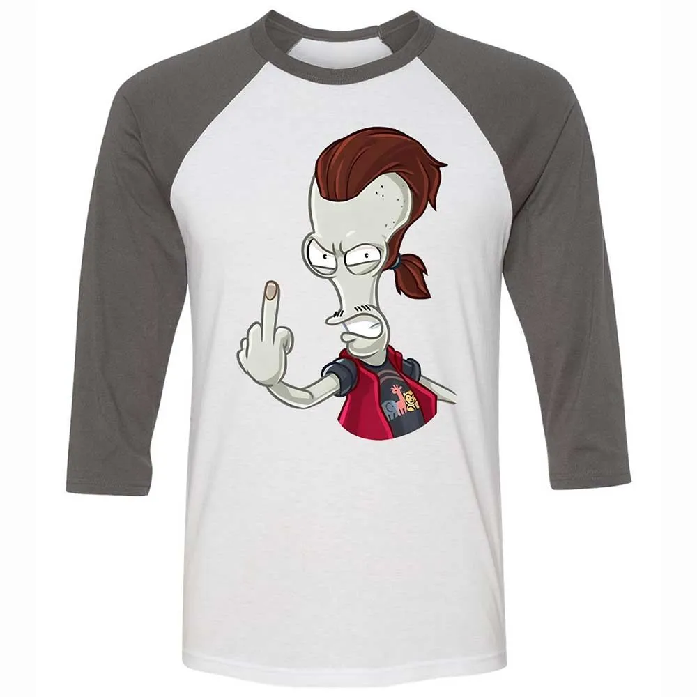 Unisex 3/4 Baseball Tee - JYWVZ2PV - White/Asphalt - 2