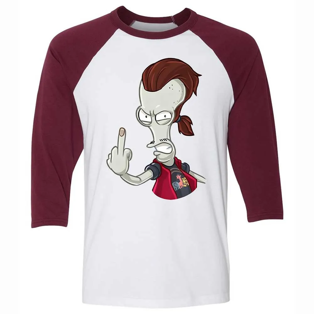 Unisex 3/4 Baseball Tee - JYWVZ2PV - White/Maroon - 7
