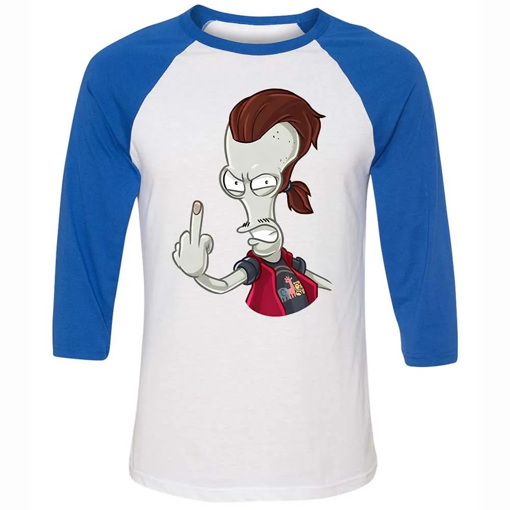 Unisex 3/4 Baseball Tee - JYWVZ2PV - White/True Royal - 10