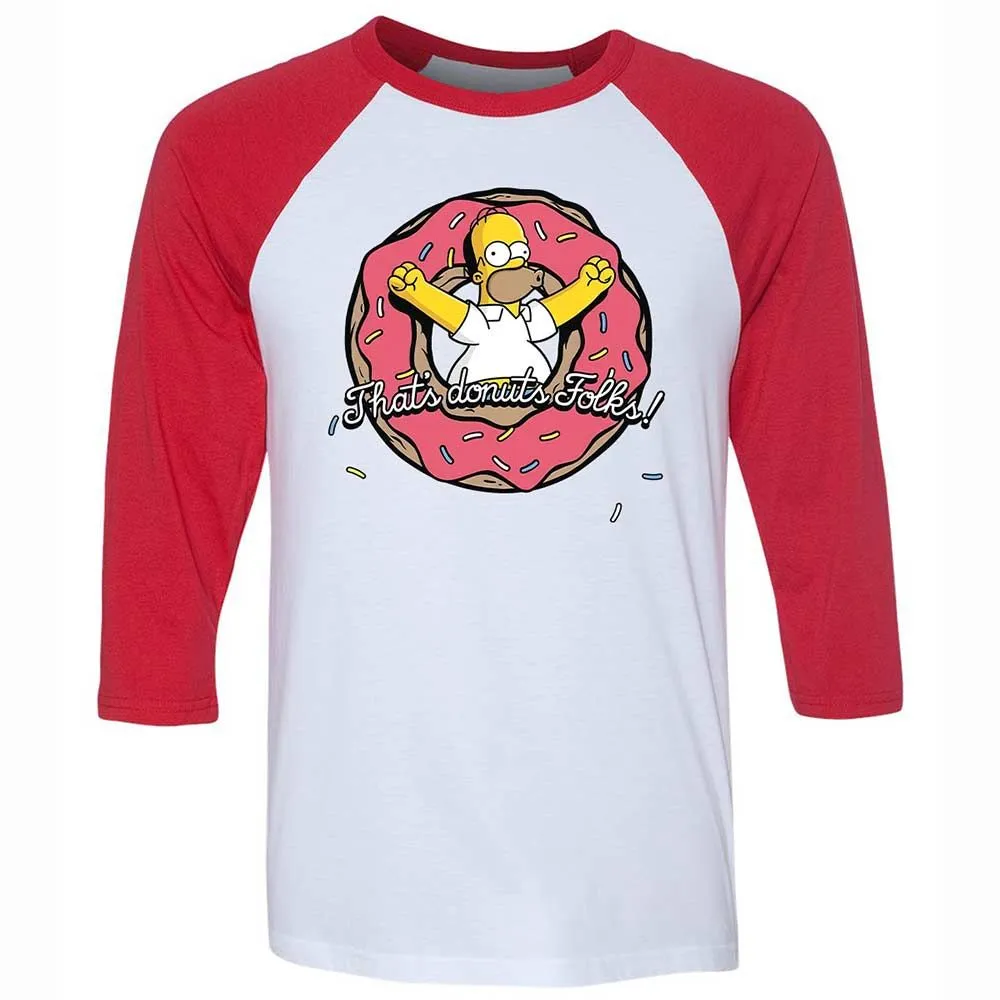 Unisex 3/4 Baseball Tee - 8XHB3RK2 - White/Red - 9