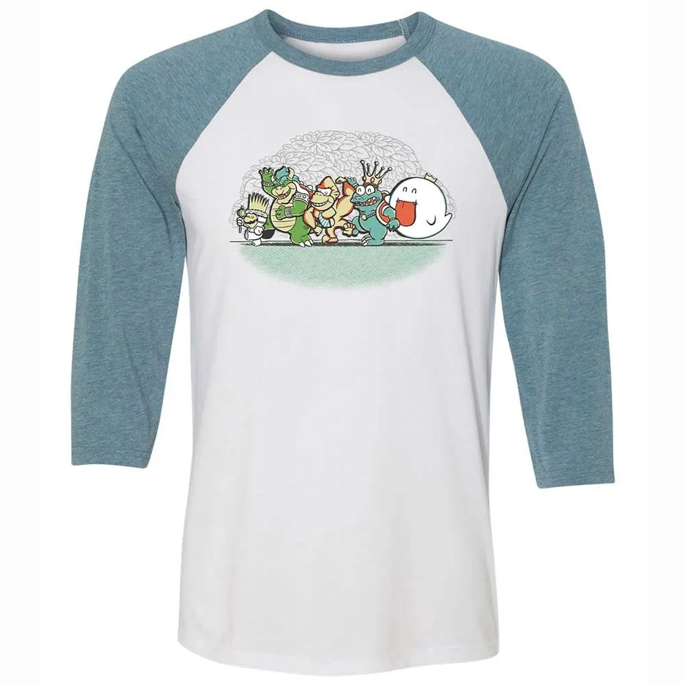Unisex 3/4 Baseball Tee - 36AB46UH - White/Denim - 3