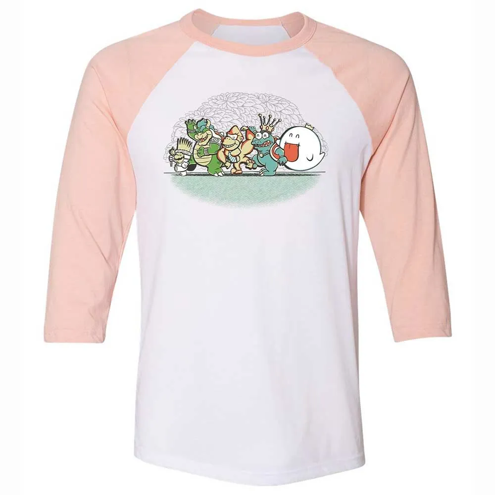Unisex 3/4 Baseball Tee - 36AB46UH - White/Heather Peach - 5