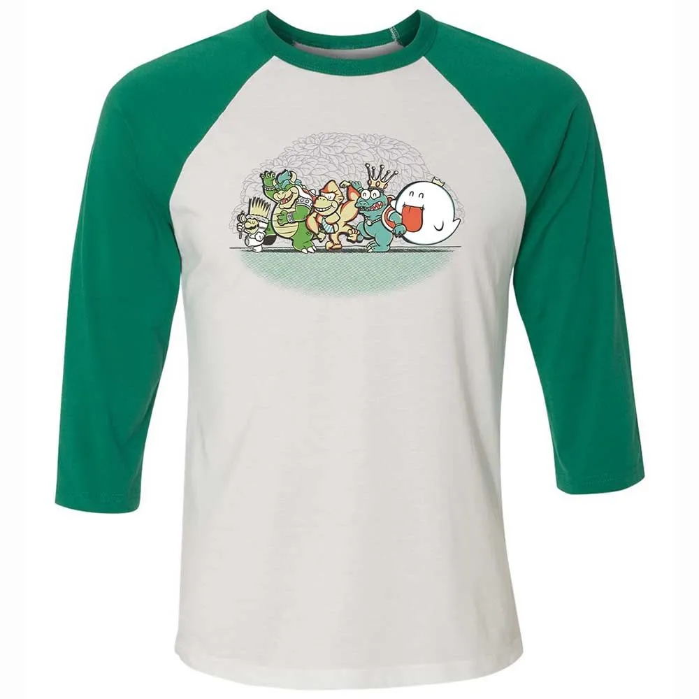 Unisex 3/4 Baseball Tee - 36AB46UH - White/Kelly - 6