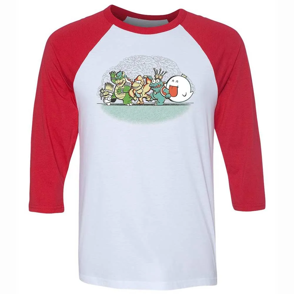 Unisex 3/4 Baseball Tee - 36AB46UH - White/Red - 9