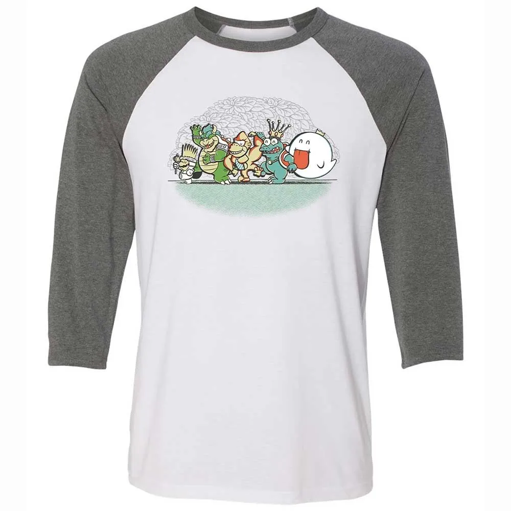 Unisex 3/4 Baseball Tee - 36AB46UH - White/Deep Heather - 11