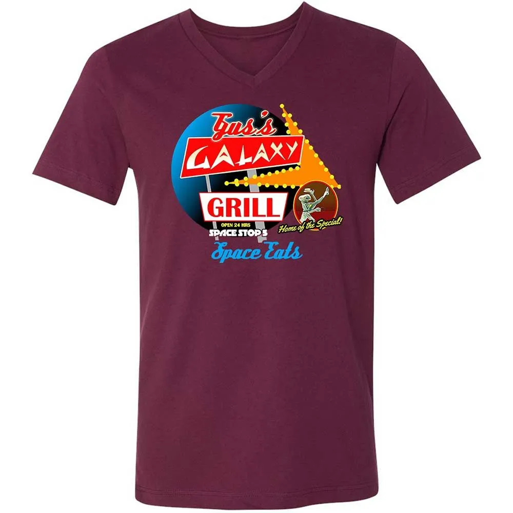 Unisex V-Neck T-Shirt - VYTPTXNE - Maroon - 8