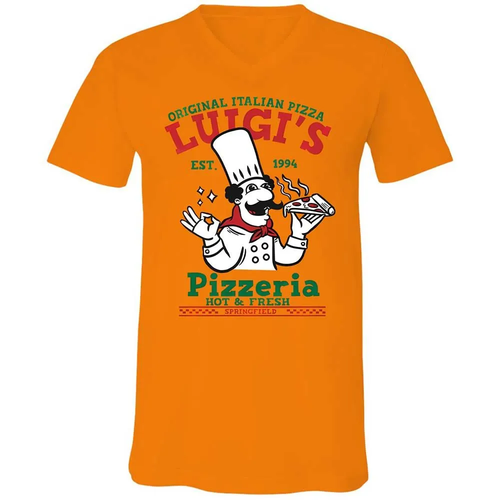 Unisex V-Neck T-Shirt - UAEK7RUU - Orange - 7