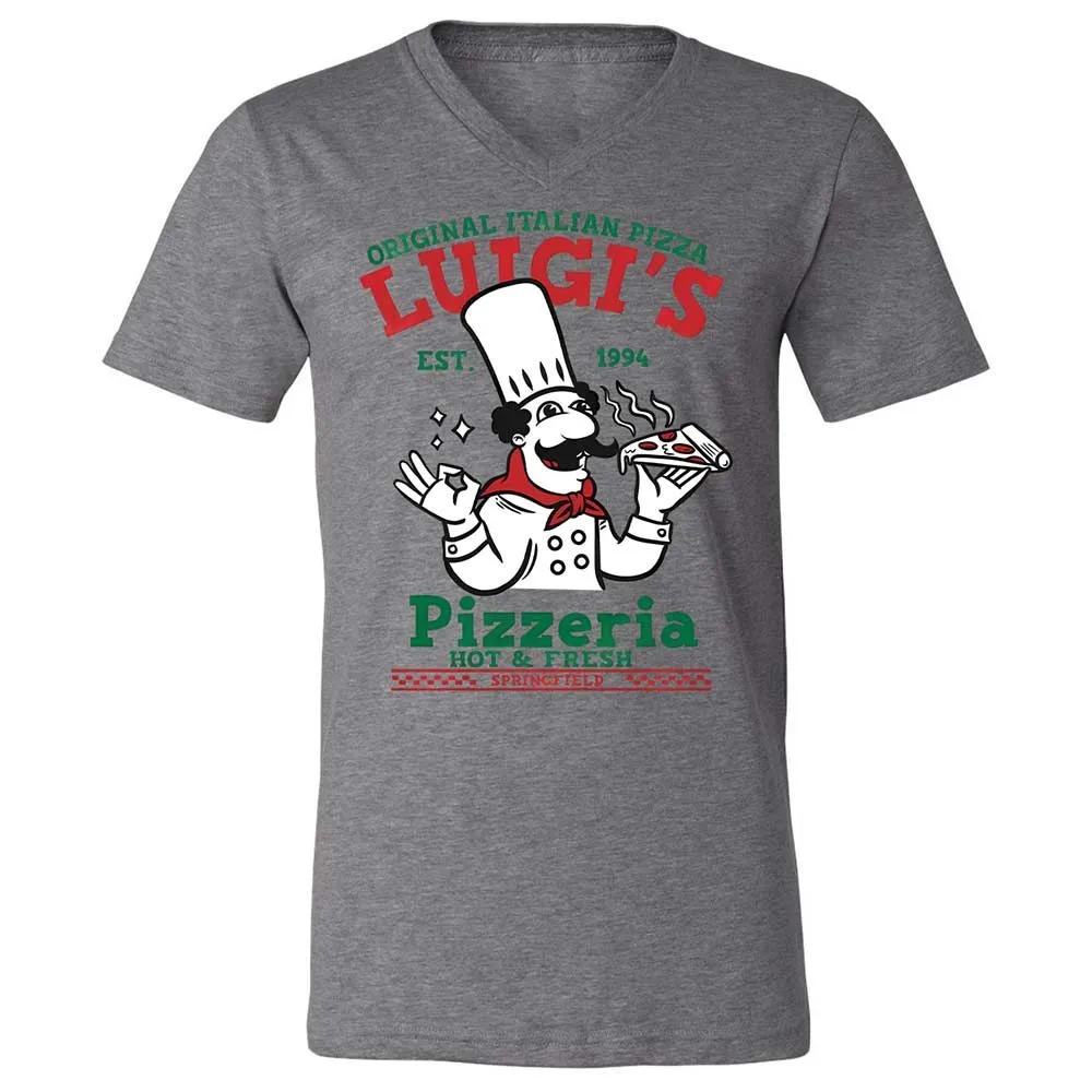 Unisex V-Neck T-Shirt - UAEK7RUU - Deep Heather - 9