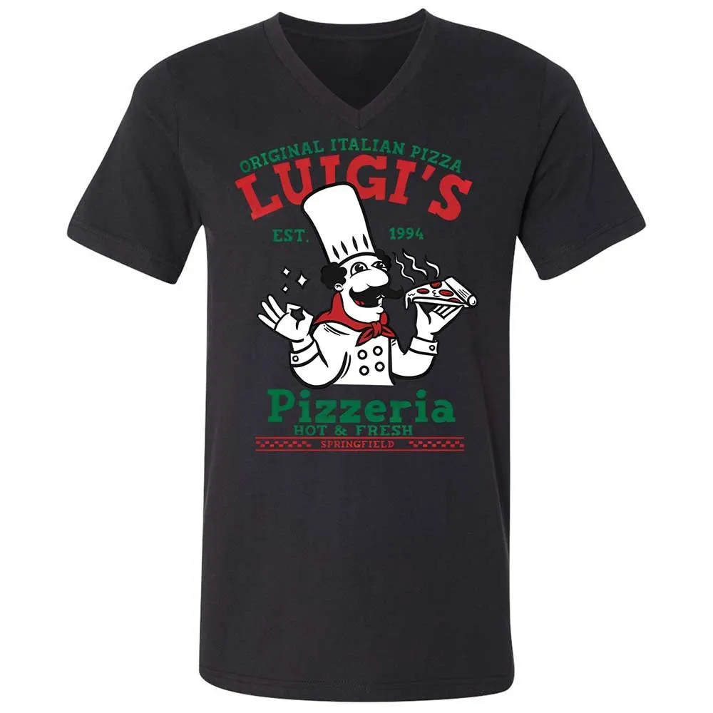 Unisex V-Neck T-Shirt - UAEK7RUU - Black - 11