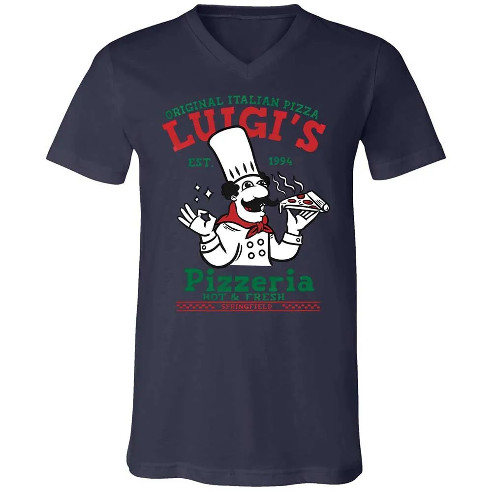 Unisex V-Neck T-Shirt - UAEK7RUU - Navy - 12