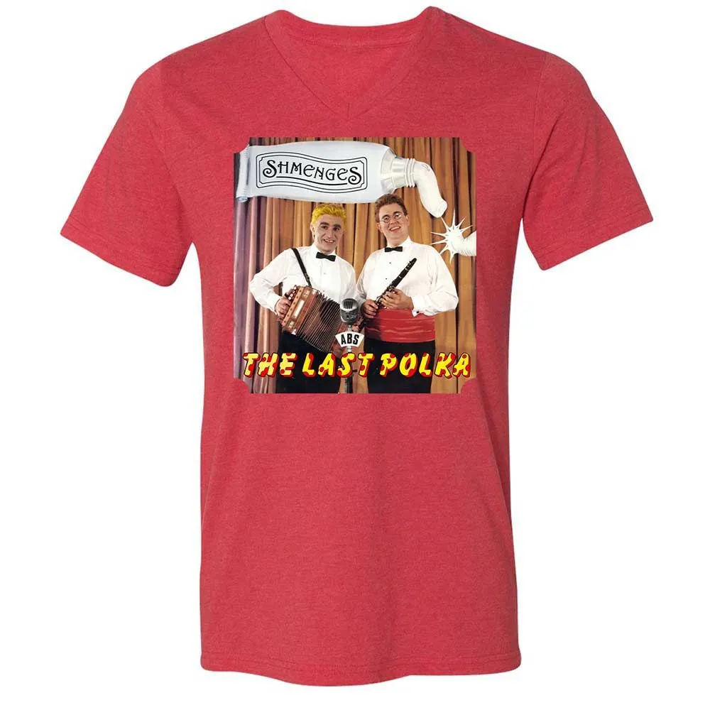 Unisex V-Neck T-Shirt - 4AV3ANL2 - Heather Red - 7