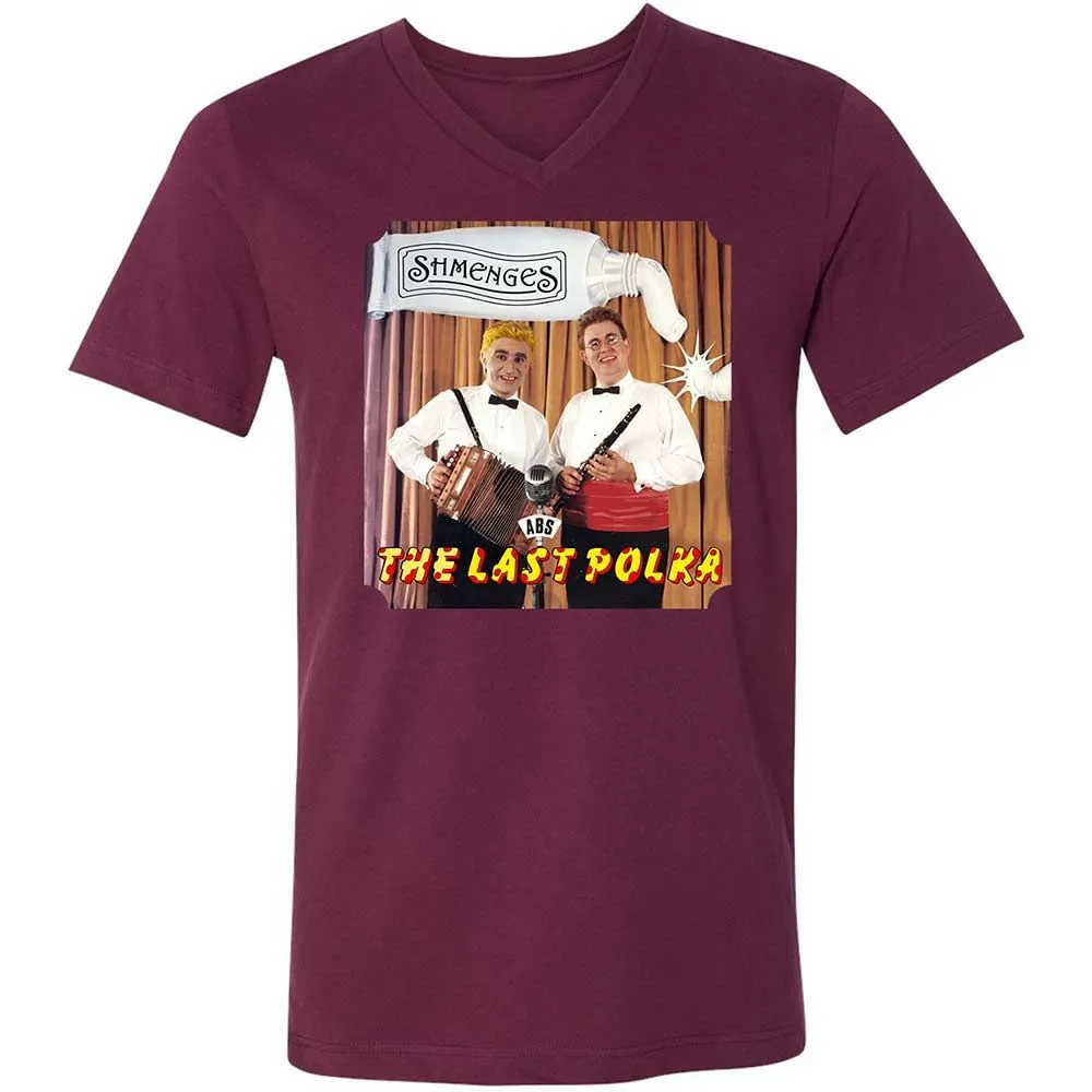 Unisex V-Neck T-Shirt - 4AV3ANL2 - Maroon - 8