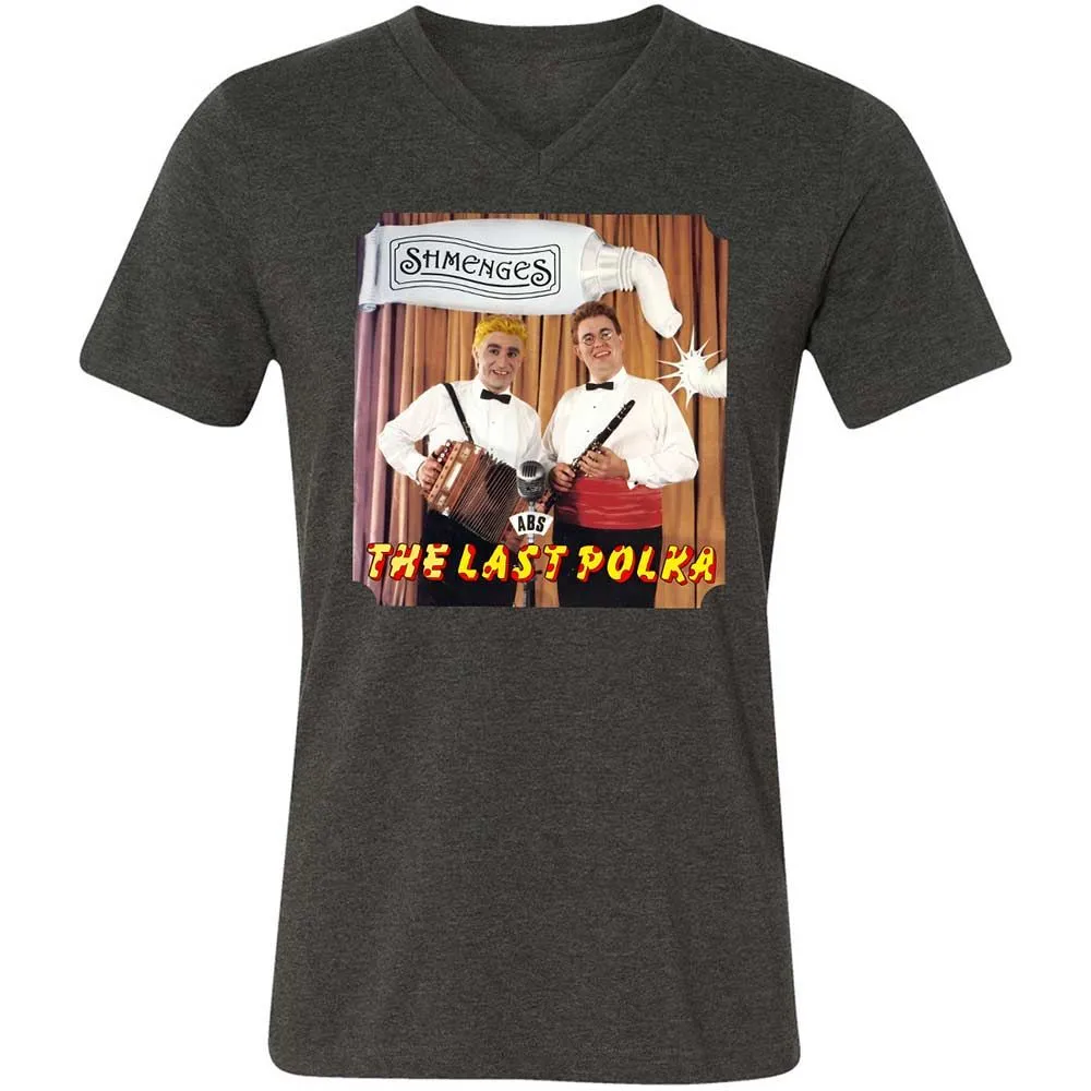 Unisex V-Neck T-Shirt - 4AV3ANL2 - Dark Grey Heather - 9