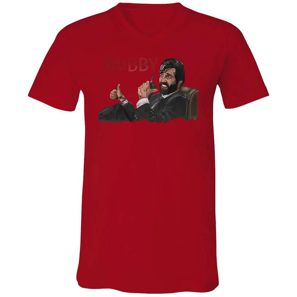 Unisex V-Neck T-Shirt - 7LNYNKHQ - Red - 5