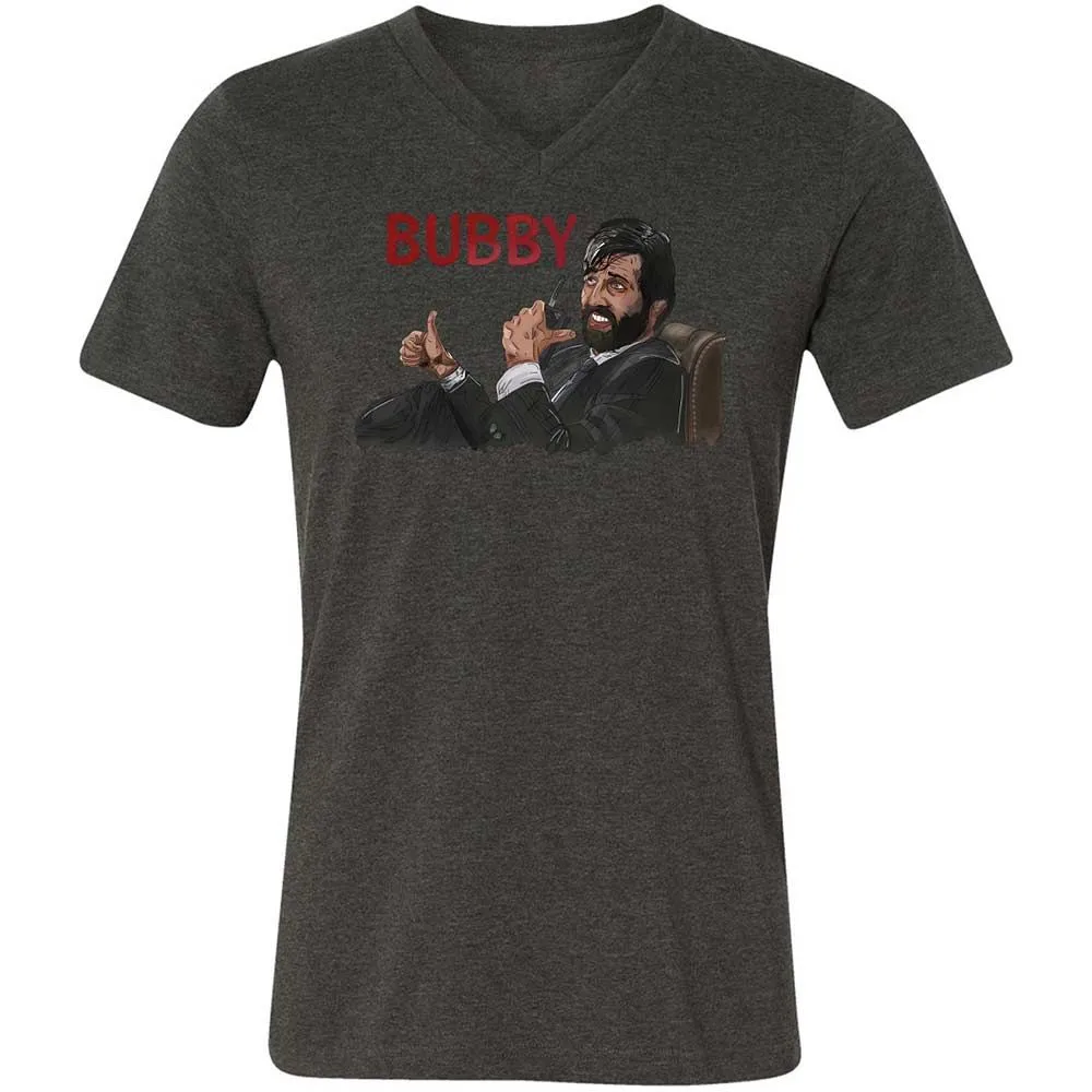 Unisex V-Neck T-Shirt - 7LNYNKHQ - Dark Grey Heather - 8