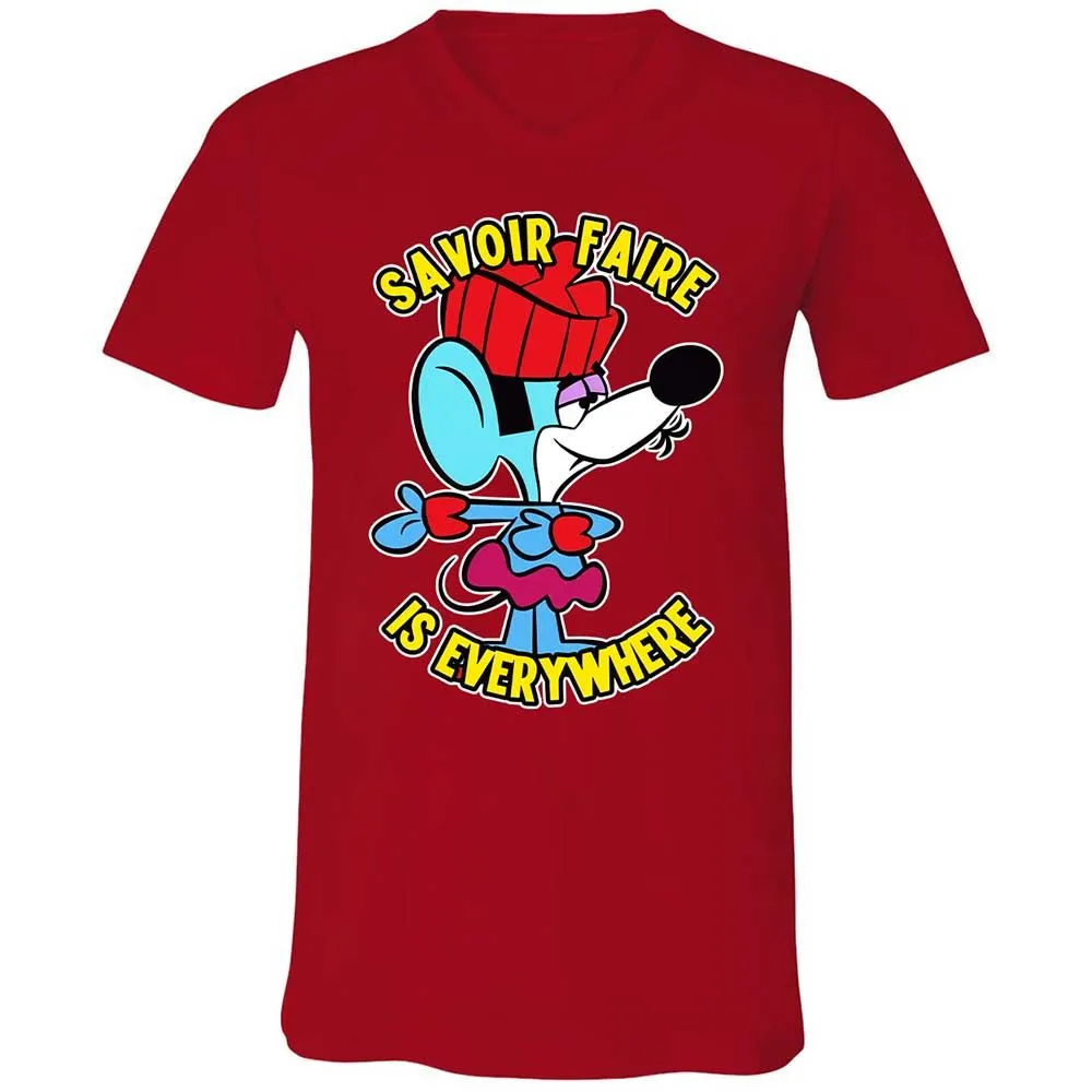 Unisex V-Neck T-Shirt - 75ZEHV4W - Red - 6