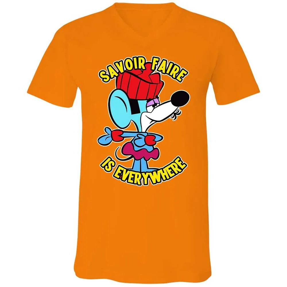 Unisex V-Neck T-Shirt - 75ZEHV4W - Orange - 12