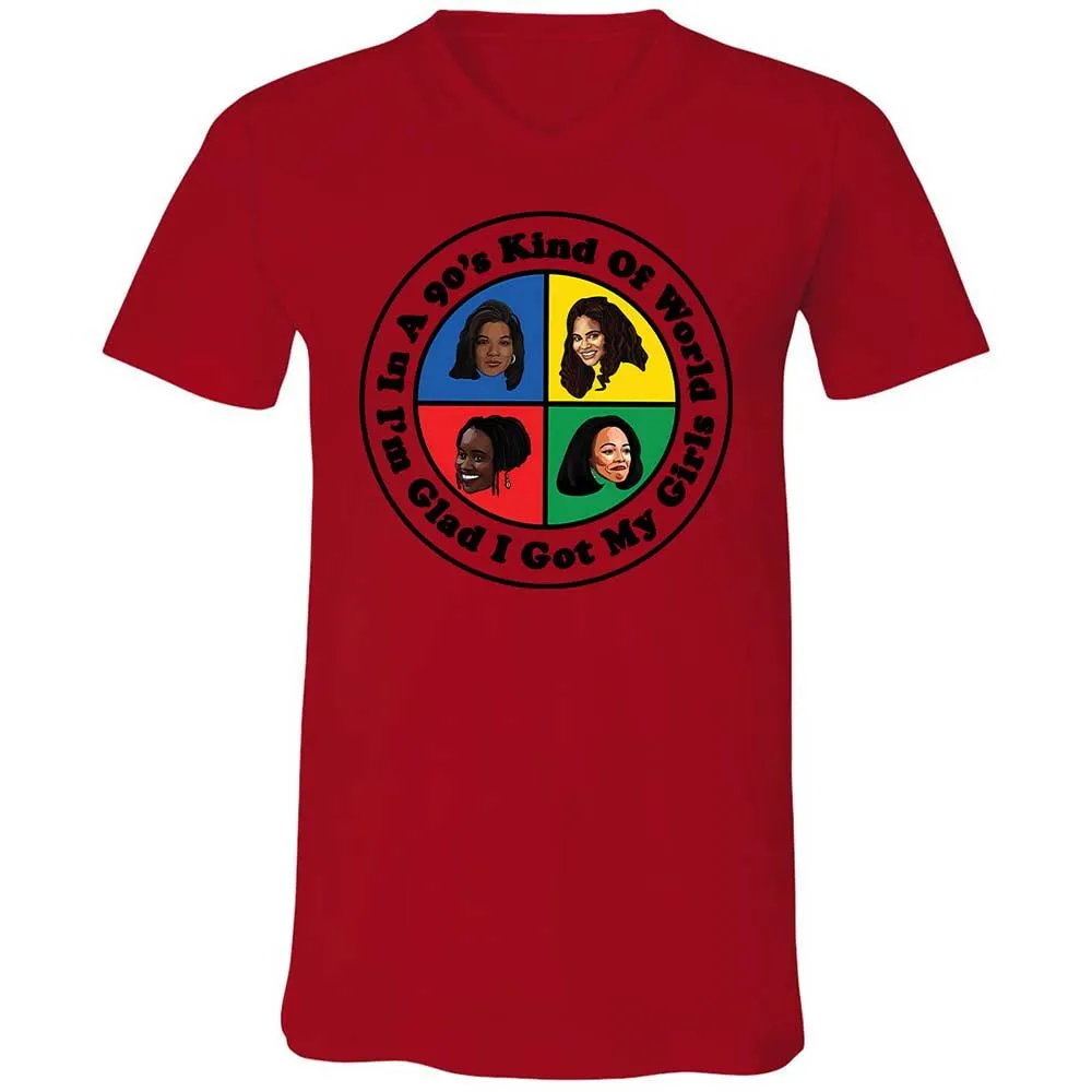 Unisex V-Neck T-Shirt - S46J1YTM - Red - 5