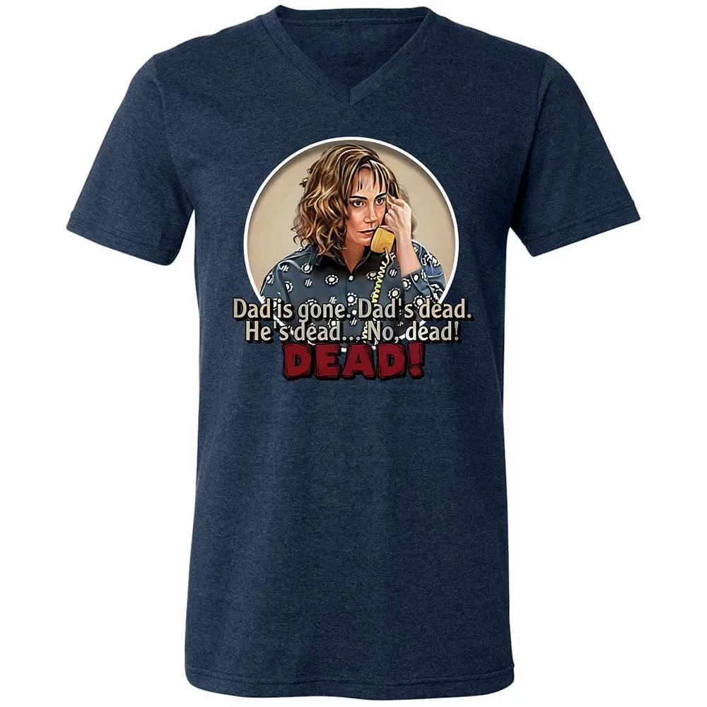 Unisex V-Neck T-Shirt - V4B2UKUN - Heather Navy - 3