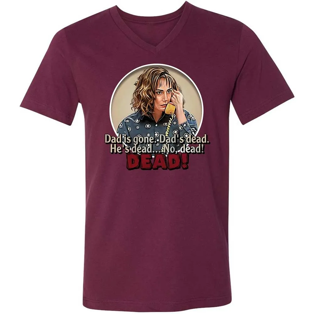 Unisex V-Neck T-Shirt - V4B2UKUN - Maroon - 8