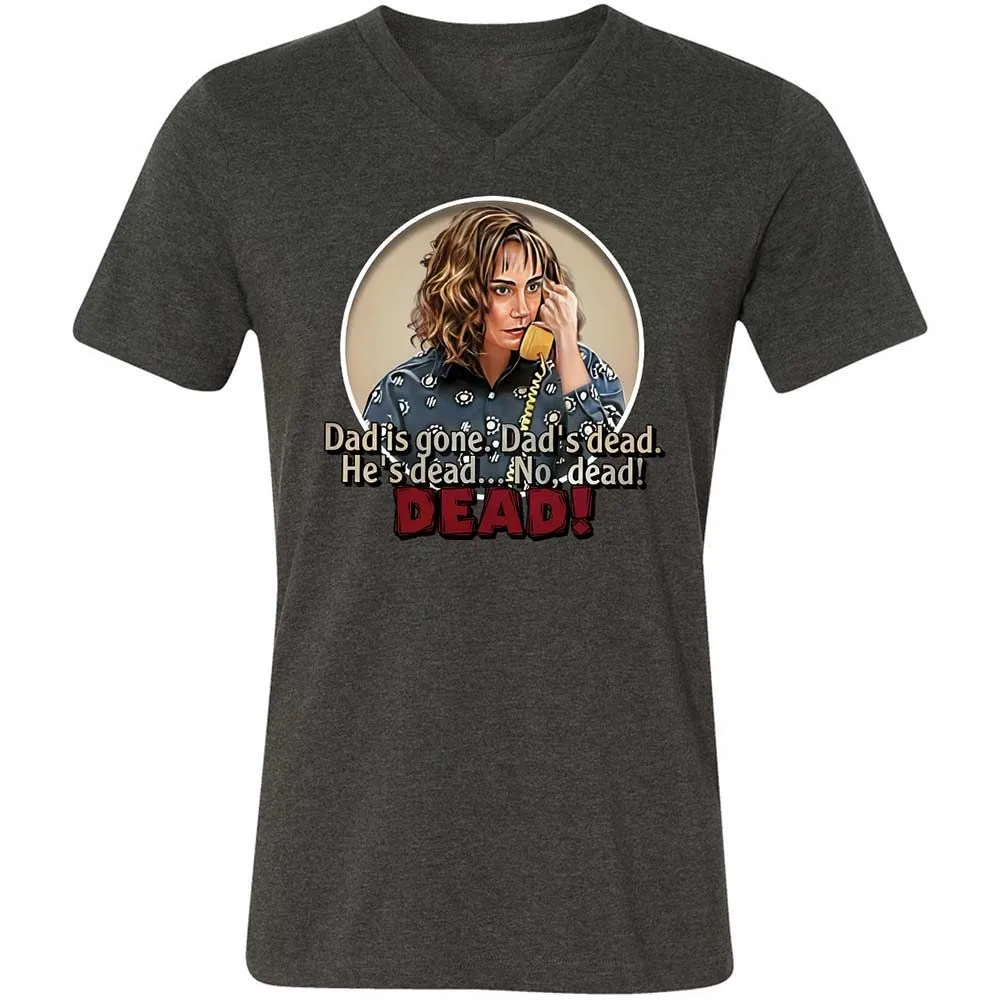Unisex V-Neck T-Shirt - V4B2UKUN - Dark Grey Heather - 9