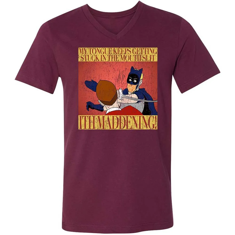 Unisex V-Neck T-Shirt - TWHLQE1W - Maroon - 14