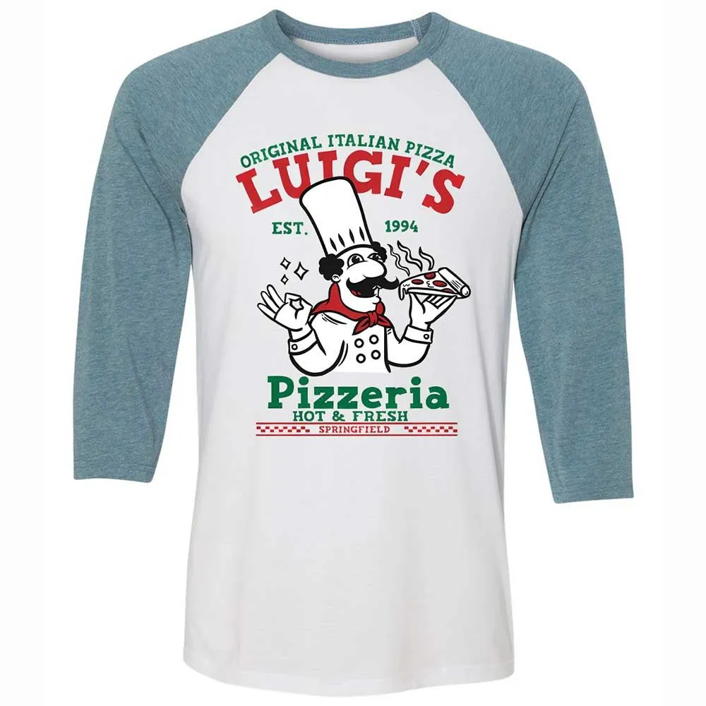 Unisex 3/4 Baseball Tee - WJ264AFE - White/Denim - 3
