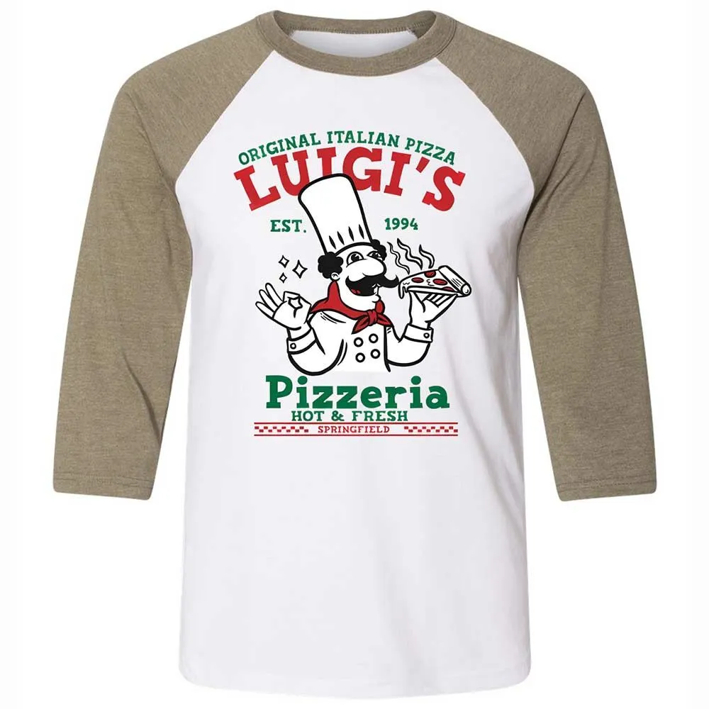Unisex 3/4 Baseball Tee - WJ264AFE - White/Heather Olive - 4
