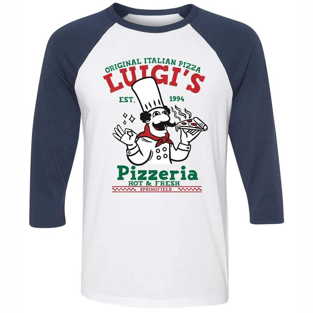 Unisex 3/4 Baseball Tee - WJ264AFE - White/Navy - 8
