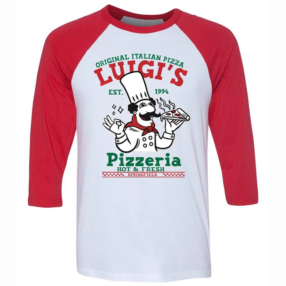 Unisex 3/4 Baseball Tee - WJ264AFE - White/Red - 9