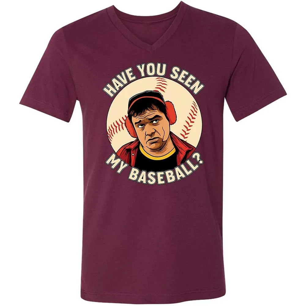 Unisex V-Neck T-Shirt - CQKT4F2S - Maroon - 14