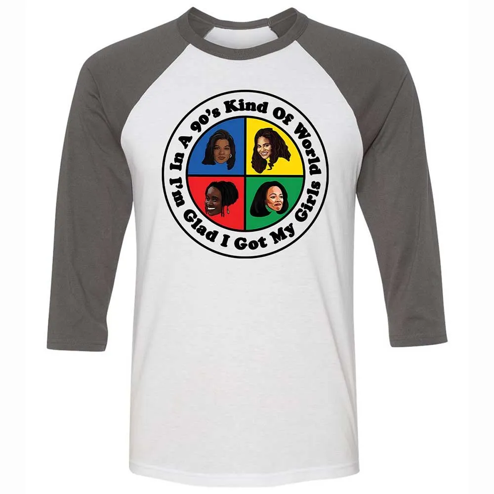 Unisex 3/4 Baseball Tee - NU8Y7QUH - White/Asphalt - 2