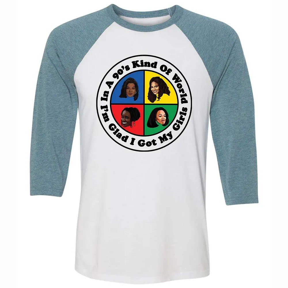 Unisex 3/4 Baseball Tee - NU8Y7QUH - White/Denim - 3