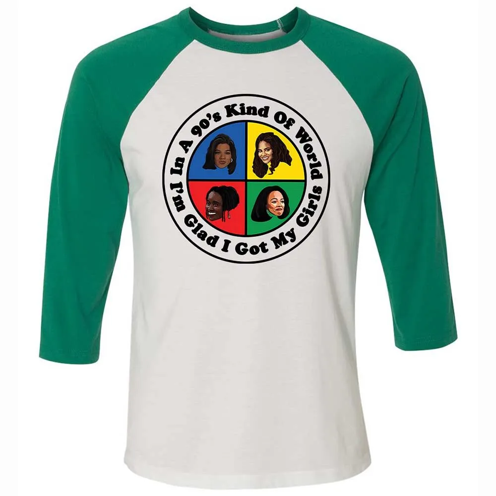 Unisex 3/4 Baseball Tee - NU8Y7QUH - White/Kelly - 6