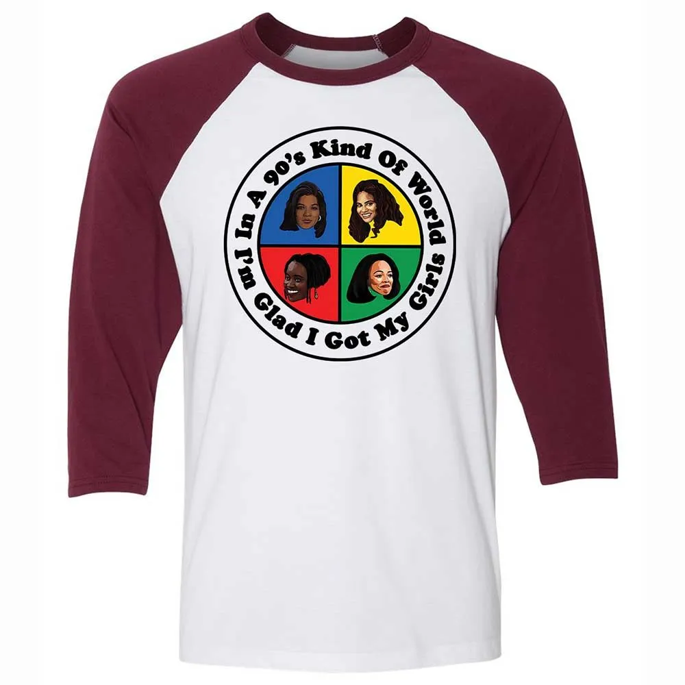 Unisex 3/4 Baseball Tee - NU8Y7QUH - White/Maroon - 7