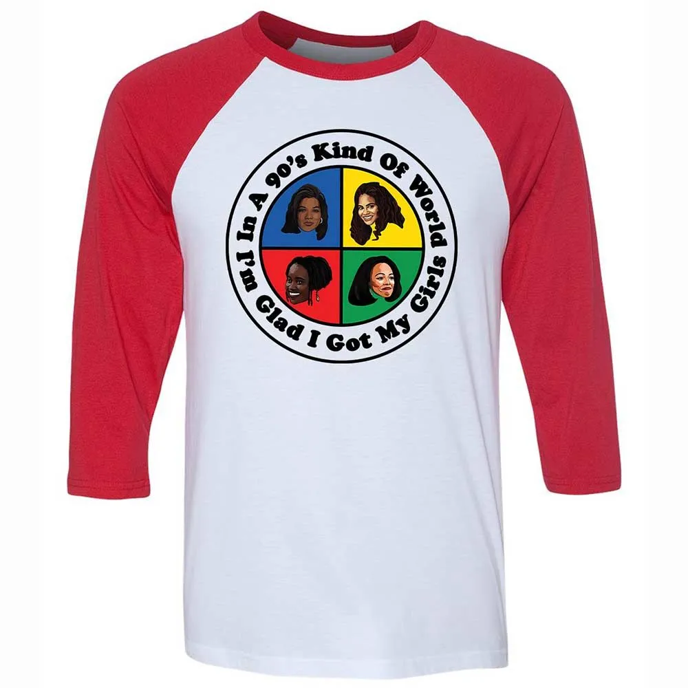 Unisex 3/4 Baseball Tee - NU8Y7QUH - White/Red - 9