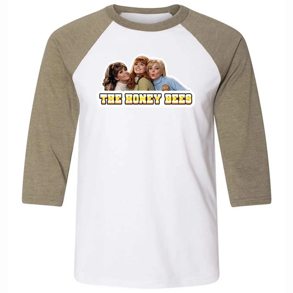 Unisex 3/4 Baseball Tee - E48RGWYZ - White/Heather Olive - 4