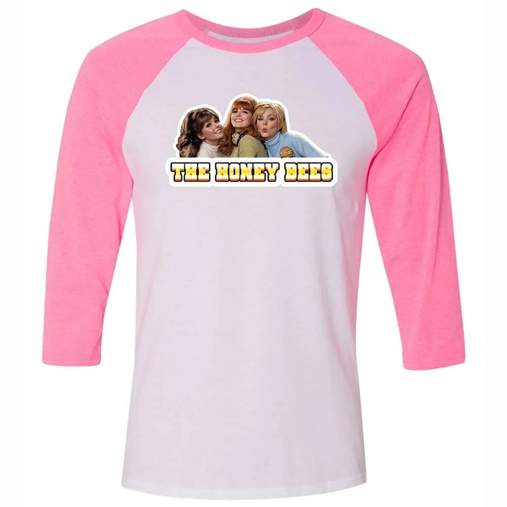 Unisex 3/4 Baseball Tee - E48RGWYZ - White/Neon Pink - 12