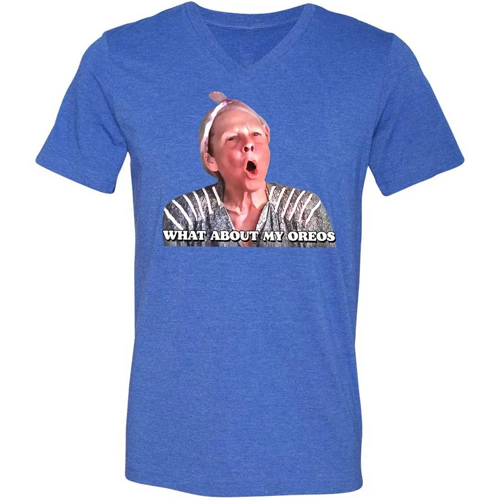 Unisex V-Neck T-Shirt - L5KUWDVC - Heather True Royal - 4