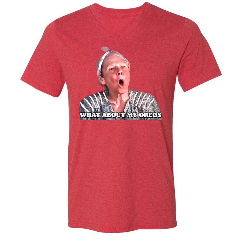 Unisex V-Neck T-Shirt - L5KUWDVC - Heather Red - 6