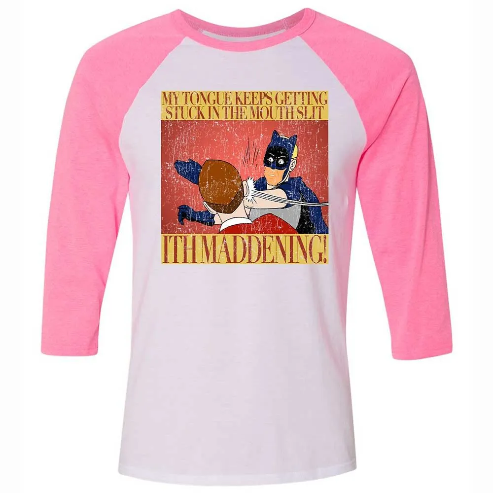 Unisex 3/4 Baseball Tee - AYEN4K66 - White/Neon Pink - 12