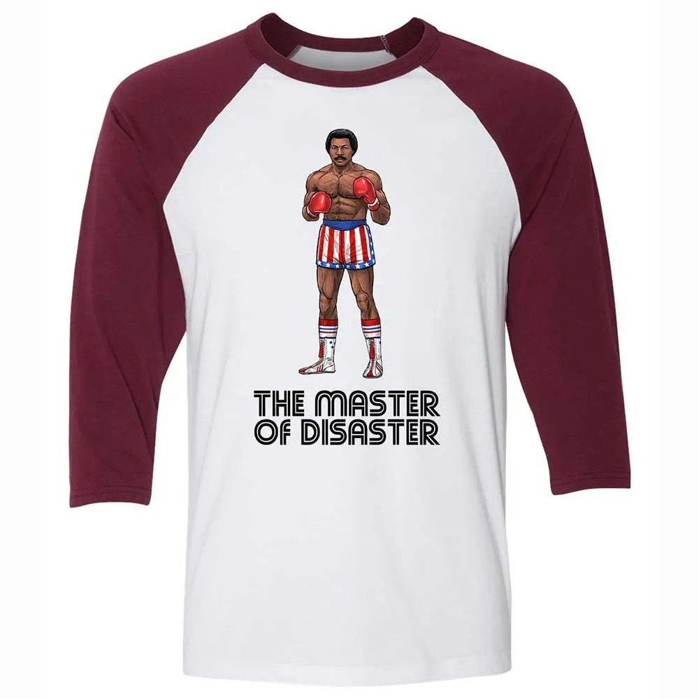Unisex 3/4 Baseball Tee - CWBFW3L8 - White/Maroon - 7